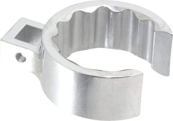 Proto - 1-3/4" 12 Point 1/2" Drive Full Polish Chrome Flare Nut Crowfoot Wrench - 2-3/8" Head Diam x 1" Head Thickness, 3.06" OAL - A1 Tooling