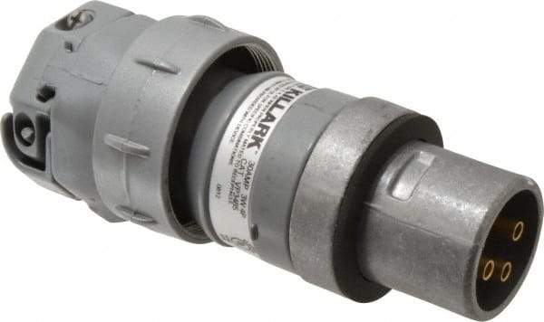 Hubbell Killark - 4 Pole, 3 Pin Cofiguration, NEMA 4X, 30 Amp Plug - 250 VDC, 600 VAC, Self Grounding - A1 Tooling