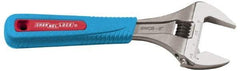 Channellock - 1-1/2" Jaw Capacity, 8" Standard Adjustable Wrench - Chrome Vanadium Steel, Chrome Finish - A1 Tooling