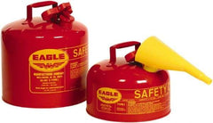 Eagle - 1 Gal Galvanized Steel Type I Safety Can - 8" High x 9" Diam, Red - A1 Tooling