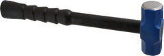 NUPLA - 2 Lb Head, 14" Long Soft Steel Safety Sledge Hammer - Steel Head, 1-1/4" Face Diam, 3" Long Head, Fiberglass Handle - A1 Tooling