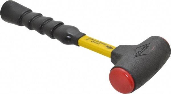 NUPLA - 16 oz Head 1-1/2" Face Diam Tough Polymer Non-Marring Dead Blow Hammer - 12-1/2" OAL, Fiberglass Handle - A1 Tooling