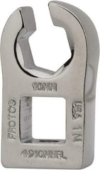 Proto - 3/4" 6 Point 3/8" Drive Chrome Flare Nut Crowfoot Wrench - 0.77" Head Diam x 1/4" Head Thickness, 1-15/16" OAL - A1 Tooling