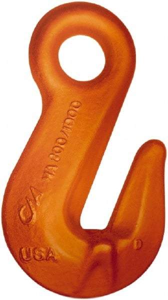 CM - Chain Grade 100, 8,800 Lbs. Load Limit Eye Cradle Grab Hook - 0.47 Inch Hook Throat, 3.28 Inch Reach, 0.78 Inch Eye Inside Diameter, 3/8 Inch Chain Diameter, 4.82 Inch Overall Length, 1/2 Inch Eye Thickness - A1 Tooling