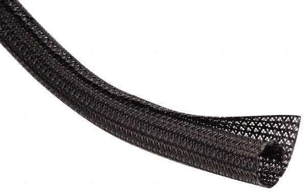 Techflex - Black Braided Cable Sleeve - 200' Coil Length, -103 to 257°F - A1 Tooling