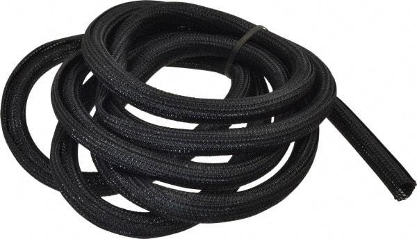 Techflex - Black Braided Cable Sleeve - 10' Coil Length, -103 to 257°F - A1 Tooling