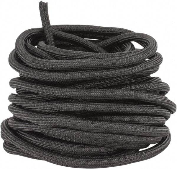 Techflex - Black Braided Cable Sleeve - 75' Coil Length, -103 to 257°F - A1 Tooling