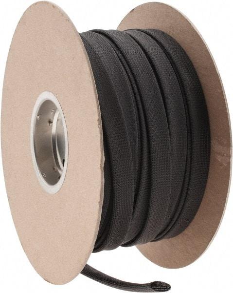 Techflex - Black Braided Expandable Cable Sleeve - 250' Coil Length, -103 to 257°F - A1 Tooling