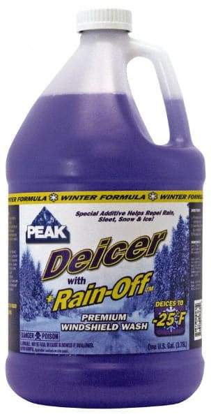 Peak - Water-Based Solution Windshield Washer Fluid - 1 Gal Bottle, -25°  Freezing Point - A1 Tooling