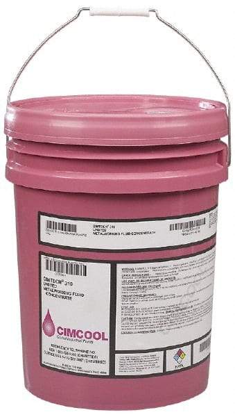 Cimcool - Cimtech 410C, 5 Gal Pail Cutting & Grinding Fluid - Synthetic, For Boring, Drilling, Milling, Reaming - A1 Tooling