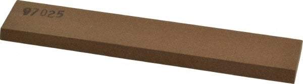 Made in USA - 6" Long x 1" Wide x 1/4" Thick, Aluminum Oxide Sharpening Stone - Rectangle, Medium Grade - A1 Tooling