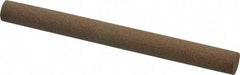 Made in USA - 4" Long x 3/8" Diam x 3/8" Thick, Aluminum Oxide Sharpening Stone - Round, Medium Grade - A1 Tooling