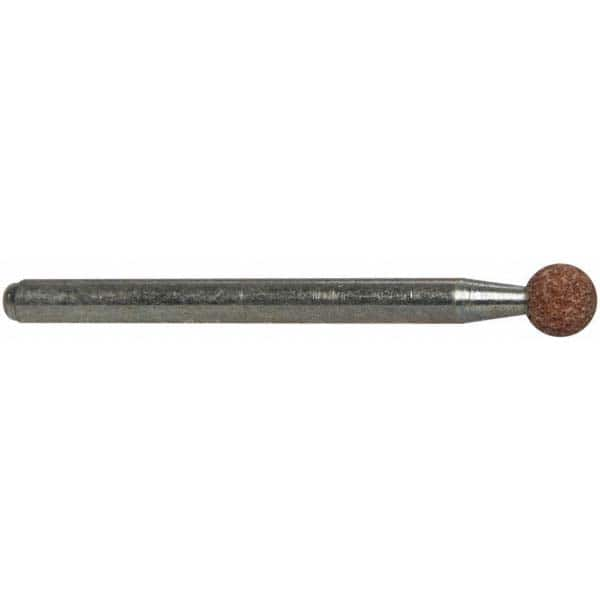 Mounted Point: 3/16″ Thick, 1/8″ Shank Dia, B123, Medium Burnt Orange, Aluminum Oxide, 1-1/2″ Shank Length