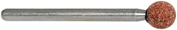 Made in USA - 1/4" Head Diam x 1/4" Thickness, B125, Ball End, Aluminum Oxide Mounted Point - A1 Tooling