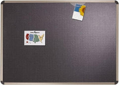 Quartet - 48" Wide x 36" High Cork Bulletin Board - Embossed Foam, Black - A1 Tooling