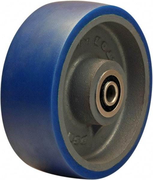 Hamilton - 8 Inch Diameter x 3 Inch Wide, Polyurethane Mold on to Cast Iron Center Caster Wheel - 2,000 Lb. Capacity, 3-1/4 Inch Hub Length, 3/4 Inch Axle Diameter, Sealed Precision Ball Bearing - A1 Tooling