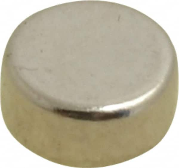 Mag-Mate - 0.22" Diam x 0.1" High Neodymium Rare Earth Magnet - 1 Lb Max Capacity, 200°F Max, Nickel Plated - A1 Tooling