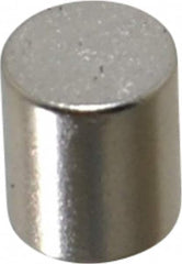 Mag-Mate - 0.22" Diam x 1/4" High Neodymium Rare Earth Magnet - 1.5 Lb Max Capacity, 200°F Max, Nickel Plated - A1 Tooling