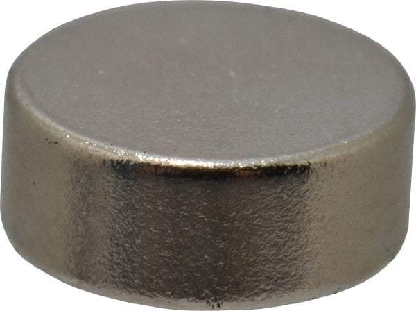 Mag-Mate - 1/4" Diam x 0.1" High Neodymium Rare Earth Magnet - 1 Lb Max Capacity, 200°F Max, Nickel Plated - A1 Tooling