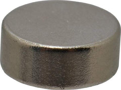 Mag-Mate - 1/4" Diam x 0.1" High Neodymium Rare Earth Magnet - 1 Lb Max Capacity, 200°F Max, Nickel Plated - A1 Tooling