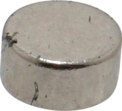 Mag-Mate - 1/4" Diam x 1/8" High Neodymium Rare Earth Magnet - 1.2 Lb Max Capacity, 200°F Max, Nickel Plated - A1 Tooling