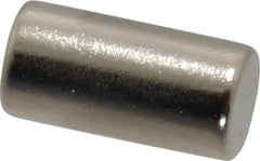 Mag-Mate - 1/4" Diam x 1/2" High Neodymium Rare Earth Magnet - 2.1 Lb Max Capacity, 200°F Max, Nickel Plated - A1 Tooling