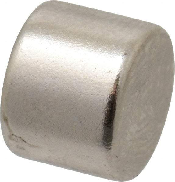 Mag-Mate - 0.32" Diam x 1/4" High Neodymium Rare Earth Magnet - 3.1 Lb Max Capacity, 200°F Max, Nickel Plated - A1 Tooling