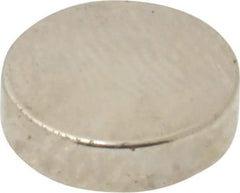 Mag-Mate - 3/8" Diam x 0.1" High Neodymium Rare Earth Magnet - 2 Lb Max Capacity, 200°F Max, Nickel Plated - A1 Tooling