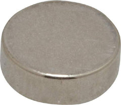 Mag-Mate - 3/8" Diam x 1/8" High Neodymium Rare Earth Magnet - 2.6 Lb Max Capacity, 200°F Max, Nickel Plated - A1 Tooling