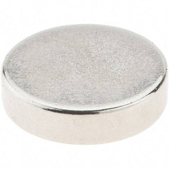 Mag-Mate - 1/2" Diam x 1/8" High Neodymium Rare Earth Magnet - 4 Lb Max Capacity, 200°F Max, Nickel Plated - A1 Tooling