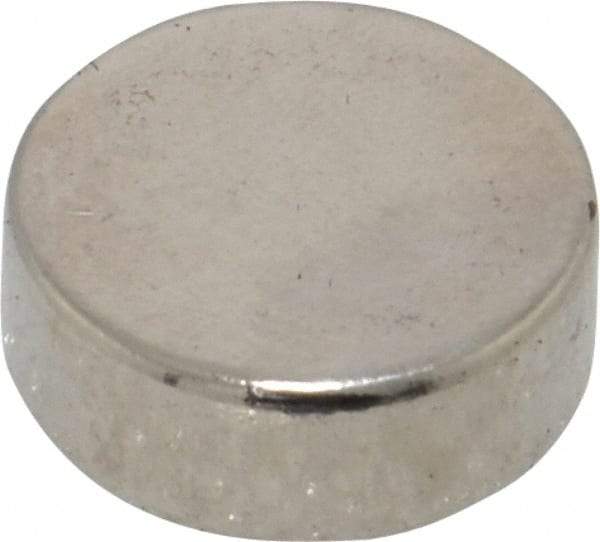 Mag-Mate - 1/2" Diam x 3/16" High Neodymium Rare Earth Magnet - 5.7 Lb Max Capacity, 200°F Max, Nickel Plated - A1 Tooling