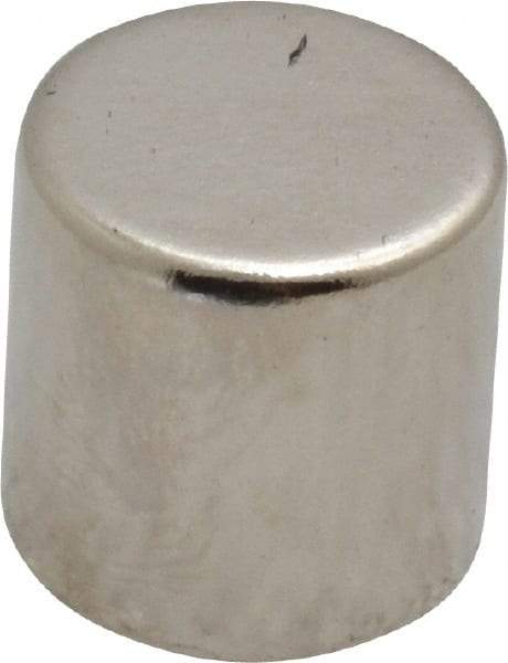 Mag-Mate - 1/2" Diam x 1/2" High Neodymium Rare Earth Magnet - 11.2 Lb Max Capacity, 200°F Max, Nickel Plated - A1 Tooling