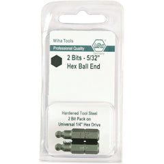 Ball End Hex Inch Insert Bit 3/16″ × 25mm (2 Bit Pack) - A1 Tooling