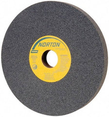 Norton - 8" Diam x 1-1/4" Hole x 3/4" Thick, I Hardness, 100 Grit Surface Grinding Wheel - Silicon Carbide, Type 1, Fine Grade, 3,600 Max RPM, Vitrified Bond, No Recess - A1 Tooling