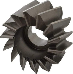 Made in USA - 4" Diam, 1-1/2" Arbor Hole Diam, 2-1/4" Length of Cut, 14 Flute, High Speed Steel, Finisher Shell End Mill - Right Hand Cut, Right Hand Spiral Flute, Uncoated - A1 Tooling