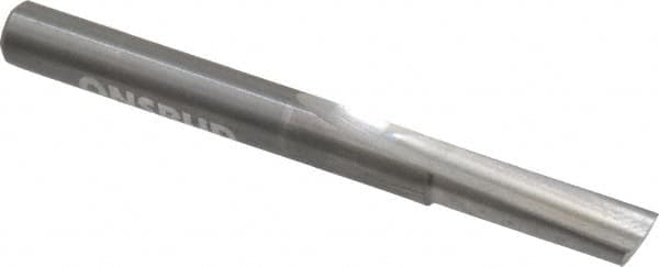 Onsrud - 1/4" Diam, 1/4" Shank Diam, 3/4" Length of Cut, 1 Flute Single Edge Straight Router Bit - 2-1/2" Overall Length, Right Hand Cut, Solid Carbide - A1 Tooling