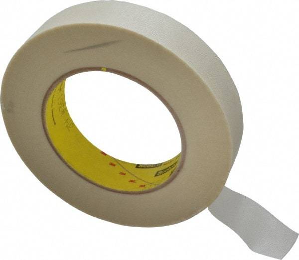 3M - 60 Yd Long x 1" Wide, Series 361, White Silicone Glass Cloth Tape - 7.5 mil Thick, 182 Lb/In Tensile Strength - A1 Tooling