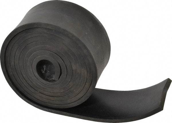 Made in USA - 3/16" Thick x 2" Wide x 60" Long, Buna-N Rubber Strip - Stock Length, 70 Shore A Durometer, 800 to 1,000 psi Tensile Strength, -20 to 170°F, Black - A1 Tooling