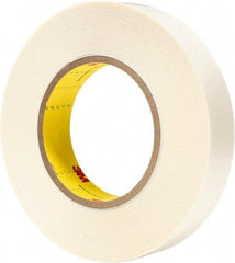 3M - 1" x 36 Yd Synthetic Rubber Adhesive Double Sided Tape - 9 mil Thick, White, Synthetic Rubber Liner - A1 Tooling