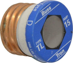 Cooper Bussmann - 125 VAC, 15 Amp, Time Delay Plug Fuse - 2.38" OAL, 10 (RMS Symmetrical) kA Rating, 2-1/4" Diam - A1 Tooling