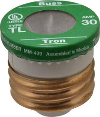 Cooper Bussmann - 125 VAC, 30 Amp, Time Delay Plug Fuse - 2.38" OAL, 10 (RMS Symmetrical) kA Rating, 2-1/4" Diam - A1 Tooling