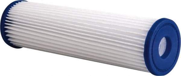 Pentair - 2-5/8" OD, 30µ, Non-Woven Polyester Pleated Cartridge Filter - 9-3/4" Long, Reduces Sediments - A1 Tooling