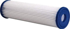 Pentair - 2-5/8" OD, 30µ, Non-Woven Polyester Pleated Cartridge Filter - 9-3/4" Long, Reduces Sediments - A1 Tooling