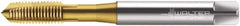 Walter-Prototyp - 1/4-28 UNF, 3 Flute, TiN Finish, Cobalt Spiral Point Tap - Plug Chamfer, Right Hand Thread, 80mm OAL, 15mm Thread Length, 7mm Shank Diam, 2B Class of Fit, Series M2321305 - Exact Industrial Supply