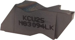 Kennametal - 3094NG K Grade KCU25, 2.39mm Cutting Width Carbide Grooving Insert - 3.81mm Max Depth of Cut, Left Hand, 0.19mm Corner Radius, AlTiN Finish - A1 Tooling