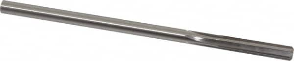 Made in USA - 19/64" High Speed Steel 6 Flute Chucking Reamer - Straight Flute, 0.2792" Straight Shank, 1-1/2" Flute Length, 6" OAL - A1 Tooling