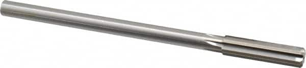 Made in USA - 0.452" High Speed Steel 6 Flute Chucking Reamer - Straight Flute, 0.373" Straight Shank, 1-3/4" Flute Length, 7" OAL - A1 Tooling