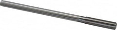 Made in USA - 0.495" High Speed Steel 6 Flute Chucking Reamer - Straight Flute, 0.4355" Straight Shank, 2" Flute Length, 8" OAL - A1 Tooling