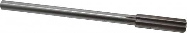 Made in USA - 0.595" High Speed Steel Chucking Reamer - Straight Flute, Straight Shank - A1 Tooling