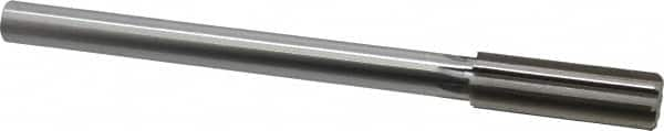 Made in USA - 0.811" High Speed Steel 8 Flute Chucking Reamer - Straight Flute, 5/8" Straight Shank, 2-1/2" Flute Length, 9-1/2" OAL - A1 Tooling